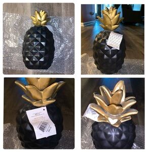 NWT Black & Gold Pineapple for home decor!
